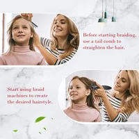 Machine à tresser électrique automatique ABBK-3 ensembles, noire, pour coiffure DIY, fer à friser automatique pour femmes et filles 3