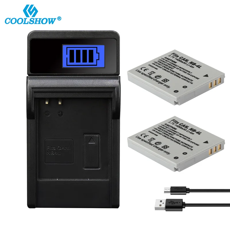 Nb-4L Nb4L Battery Pack Per Canon Ixus 30 40 50 55 60 65 80 100 I20 110 115 120 130 117 220 225 230 255 1400Mah Batterie