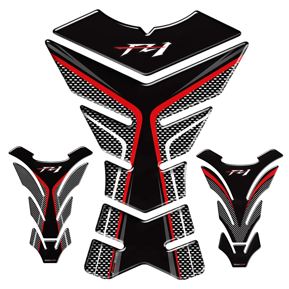 3D Carbon-look Motorcycle Tank Pad Protector Decal Stickers for Yamaha FZ1 FZ 1 FZ1N Tank