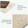 Wood Coffee Table for Living Room, Open Display Area and Storage Drawers with Metal Handles, Chic Style with Curved Base 6