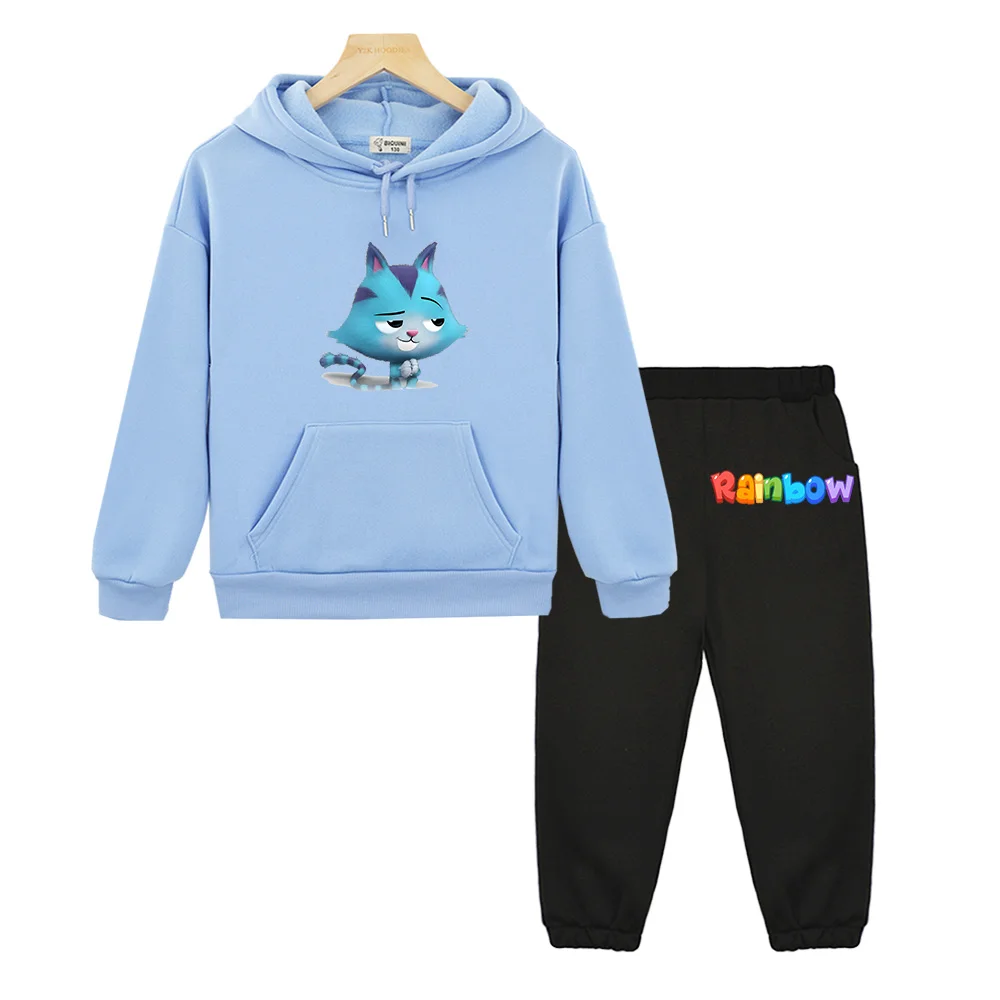 

Gabbys Dollhouse Girl Hoodies Kids Cartoon Baby Child Sweatshirts+pant Autumn Cute Print Long Sleeve Kawaii Hooded Tops Costume