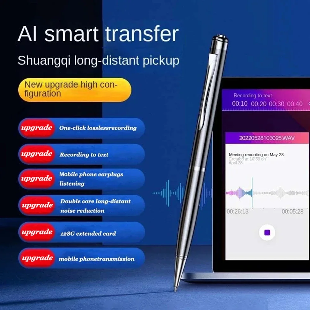 ProfessionalMiniRecordingPenWAV384kbpsPortableVoiceRecorder