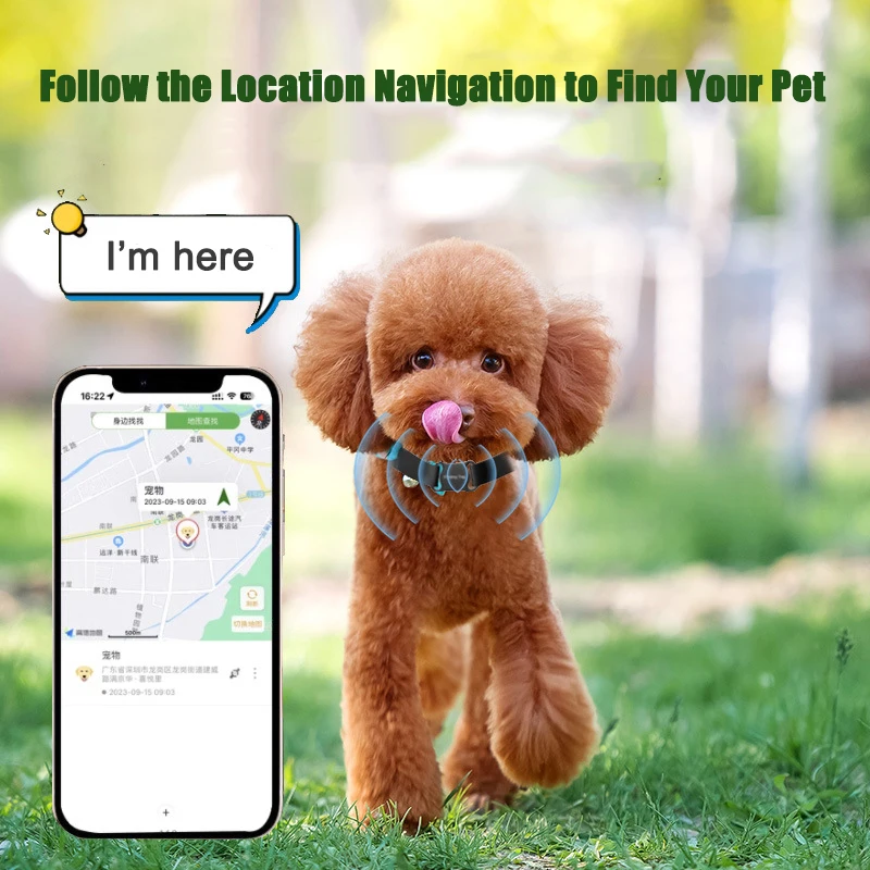 Mini Pet GPS Locator Tracker Waterproof Bluetooth-compatible Tracking Dog Cat Collar Anti-Lost Finder Device Pet Supplies