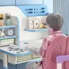 Kids Desk Chair Set Widened Desktop Multi Separation Cartoon Astronaut Castle Pattern Adjustable Height Study Table for boy girl 3