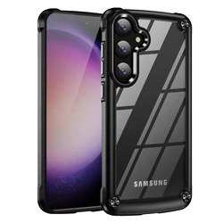 Armor Military Grade Clear Protective Phone Case Cover - Galaxy S25 Edge (Black)