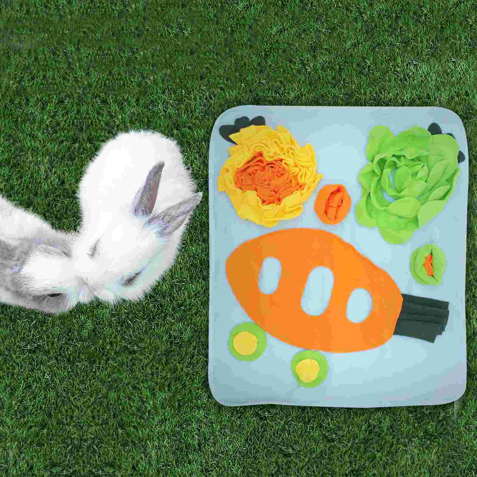 

Rabbit Feeding Mat Bunny Foraging Puppy Supply Comfortable Snuffle Dog Chinchilla Treats