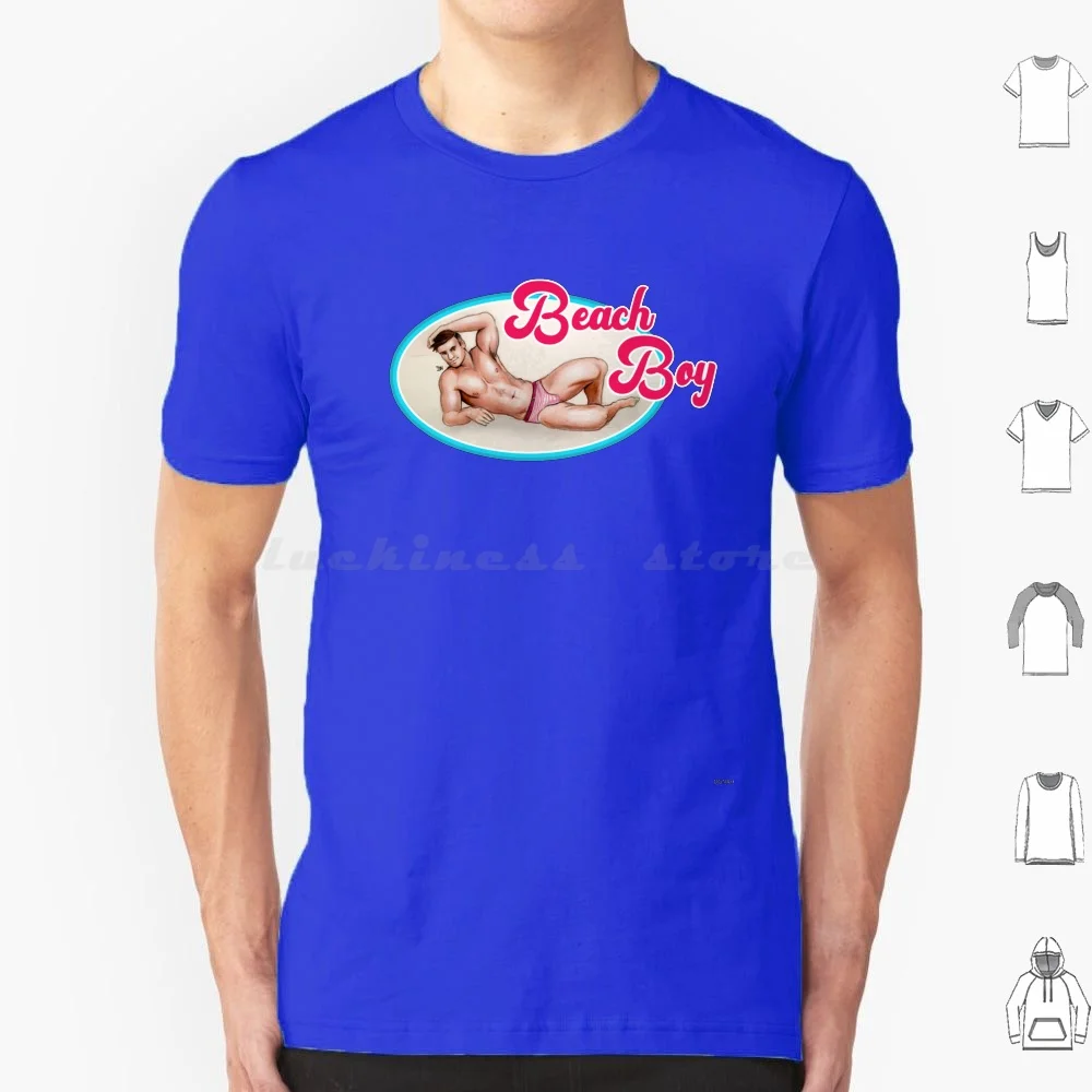 Beach Boy T Shirt 6Xl Cotton Cool Tee Beach Boy Beach Summer Summer Sexy Muscle Twink Hunk Pride Miami Ft Vancouver La La La
