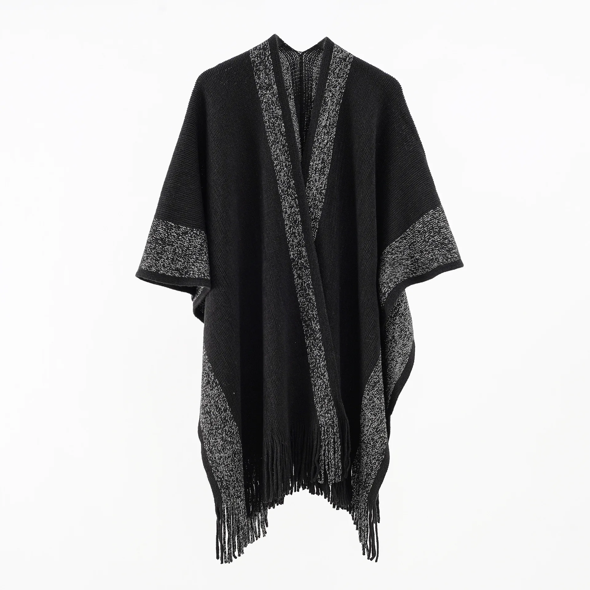 

WeHello-Bohemian Casual and Minimalist Cut Out Tassels Paired With A Women's Cape and Sunscreen Shawl