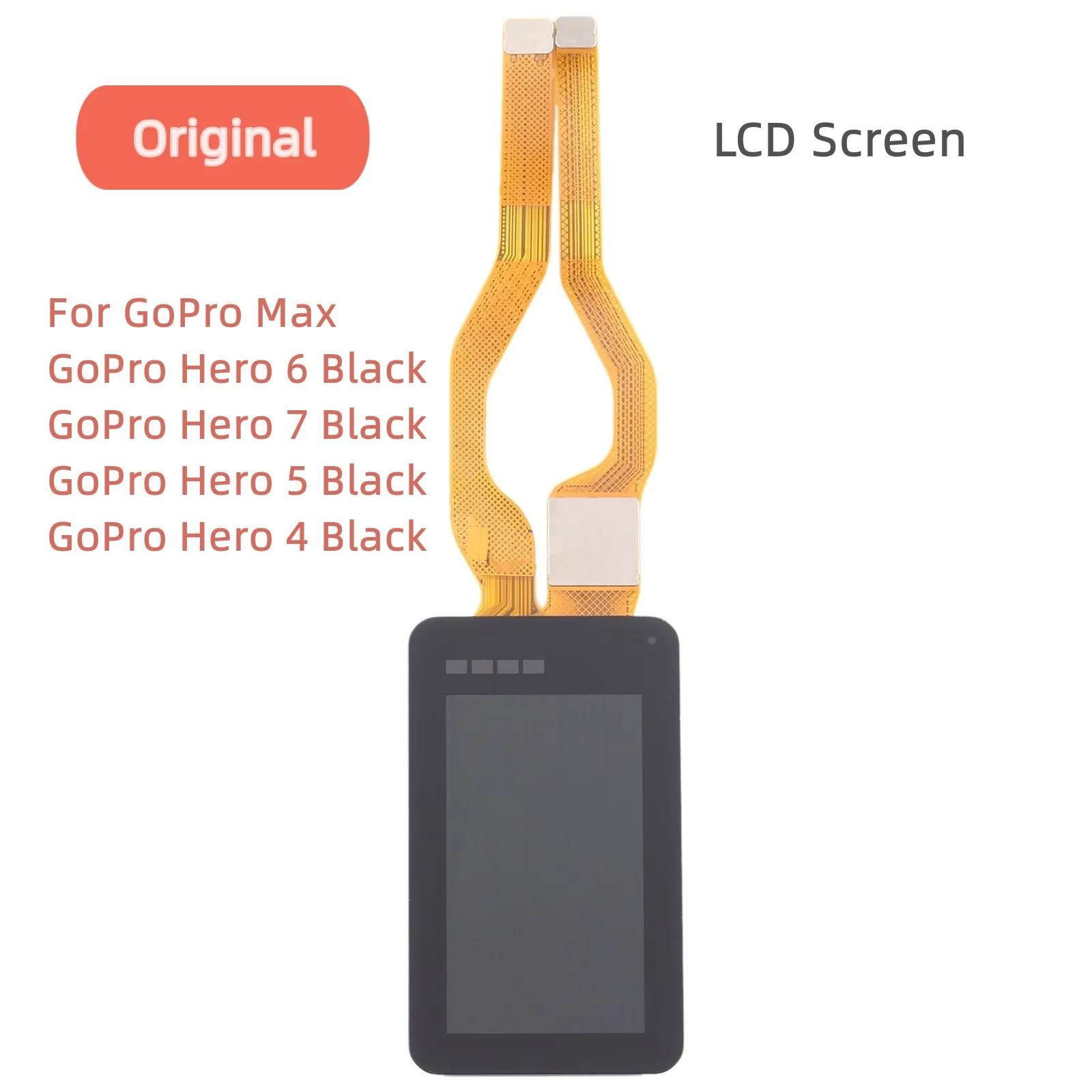 Per Gopro Max / Gopro Hero6 Nero/Hero7 Nero/Hero5 Nero/Hero4 Nero Schermo Lcd Originale Con Digitalizzatore Assemblaggio Completo