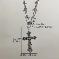 Vintage Punk Style Y2k Men and Women Twisted Cross Pendant Necklace Gothic Irregular Pattern Personality Trend Jewelry - Image 6