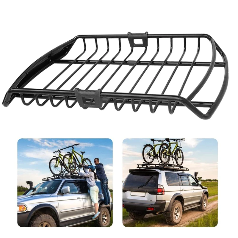 Car Top Roof Rack Carrier Basket Rooftop Cargo Carrier with Extension Luggage Holder for SUV