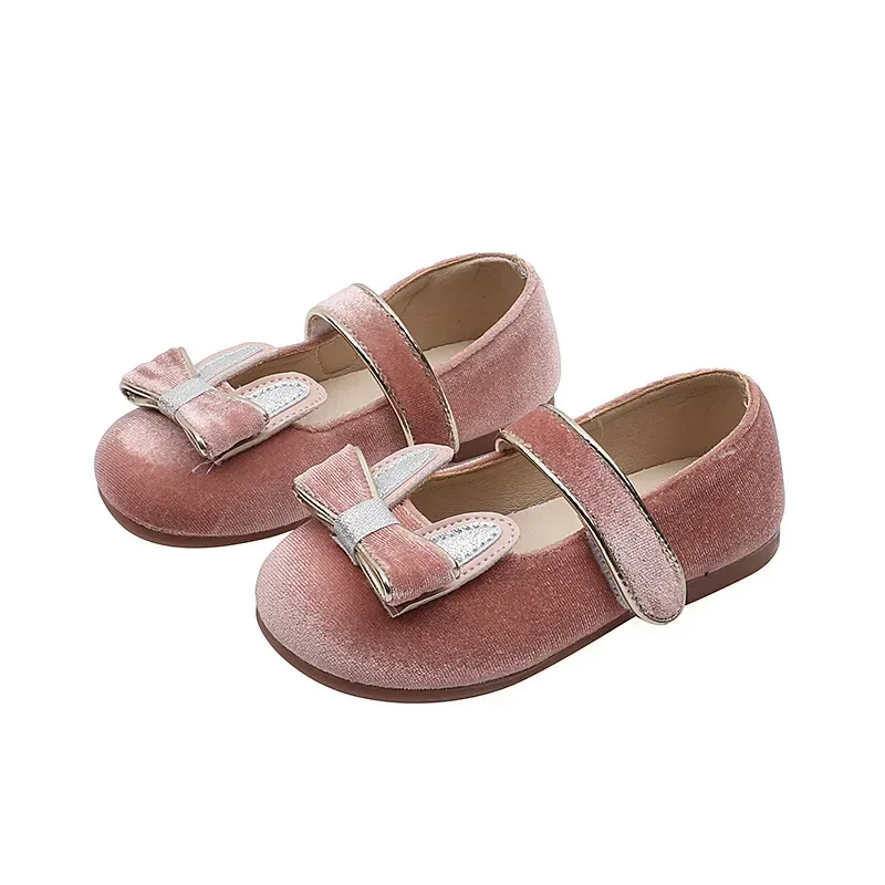 Leather Kids Moccasins Soft Bottom Flat Shoes for Girls