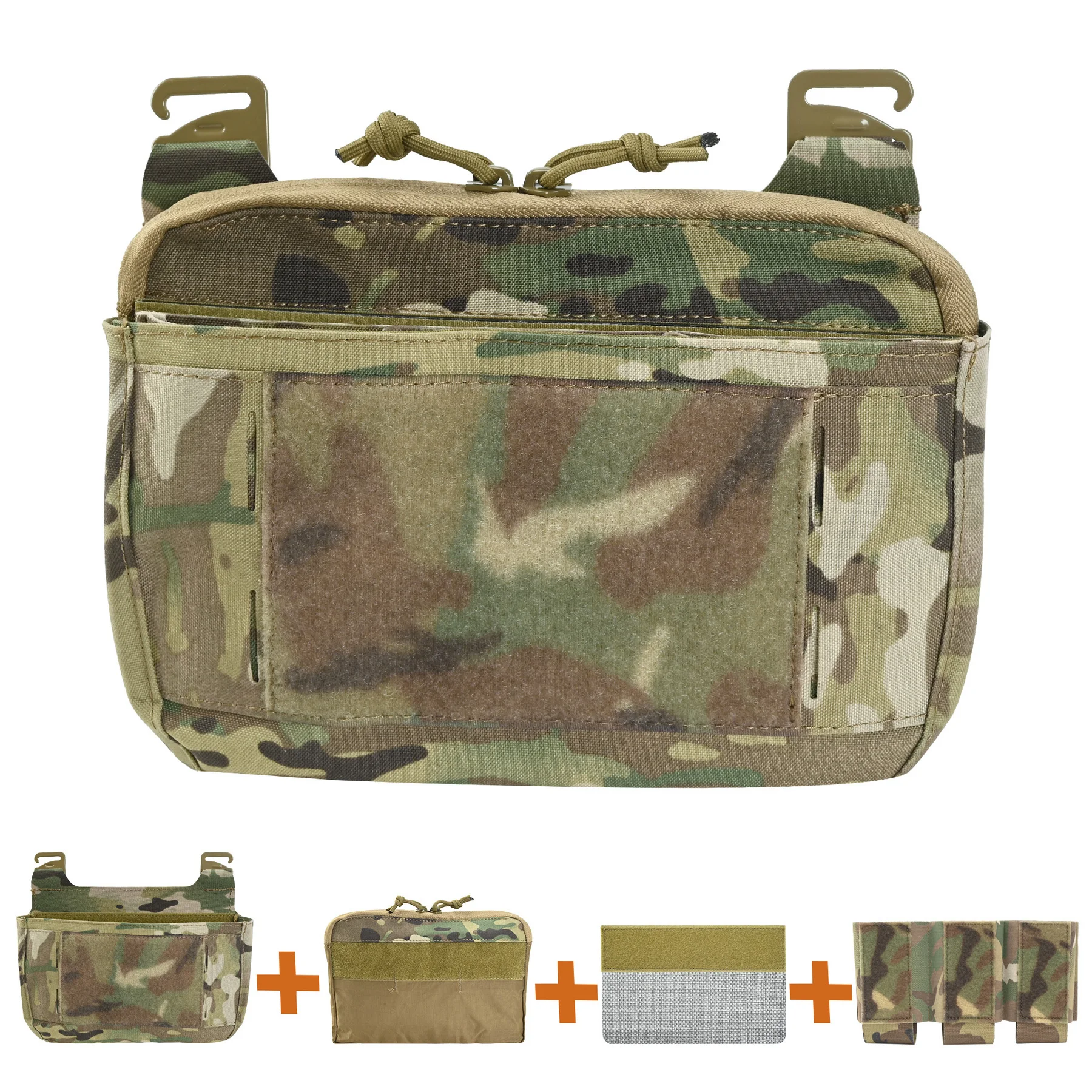 FCPC V5 DOPE Front Flap G-hook Pouch Triple Magazine Insert For 5.56 7.62 AR15 Kangaroo Bag FCSK Plate Carrier Hunting Vest 2
