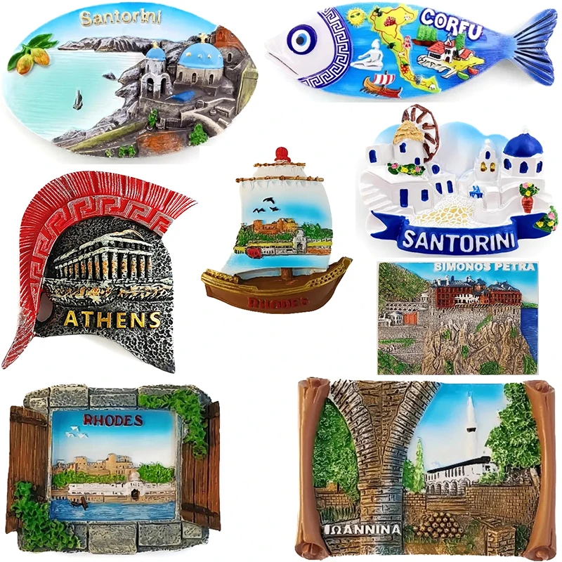 Corfù Grecia magnete frigorifero souvenir regalo frigorifero decorazione collezione di adesivi magnetici