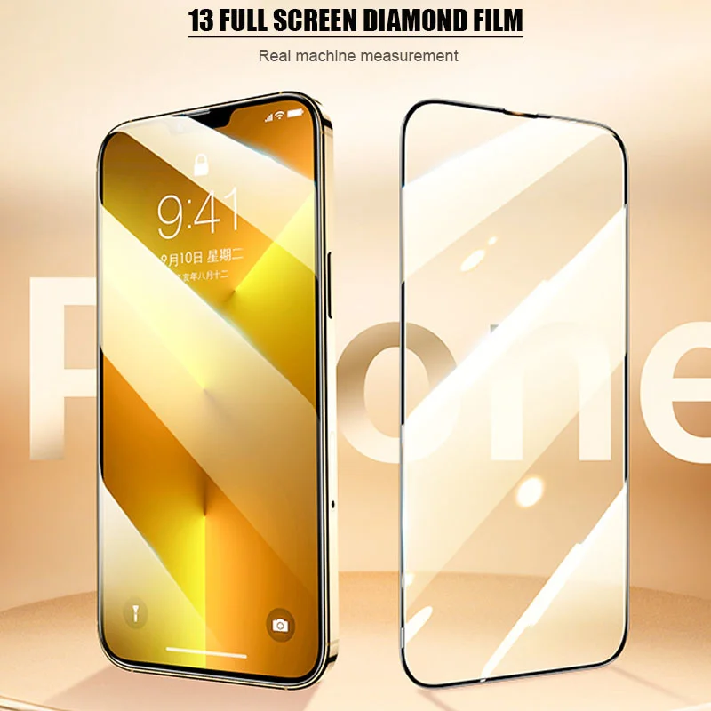 Full Cover Protective Glass For Iphone 13 12 11 Pro Max 13 12 Mini Screen Protector For Iphone Xr Xs Max X Se 2020 7 8 6S Plus 6