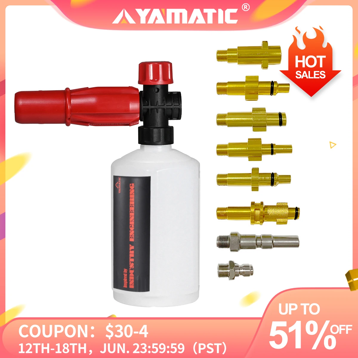 Carwash Snow Foam Lance Foam Nozzle Zeep Generator Voor Karcher Daewoo