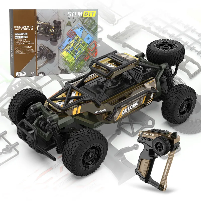 1:18 RC CAR DIY Assembly Stem Building Kit Toy Stunt Vehicle Off Road Climbing Simulation Model Car Electronic Gift for Kids Boy remote control lamborghini RC Cars