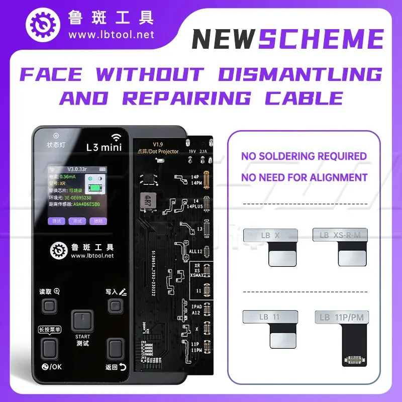 Luban L3 Mini Face iD Programmer for Dot Matrix Repair Face X/XS/XR 11