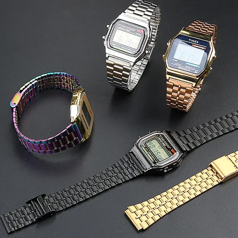 Elegant Gold 18mm Metal Watch Band Bracelet