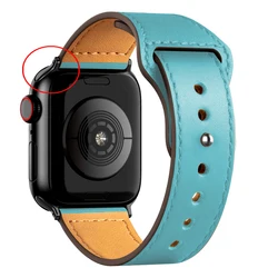Luxurious Leather Watch Strap - Premium Design - 44 45 46 49 mm (B Turquoise)
