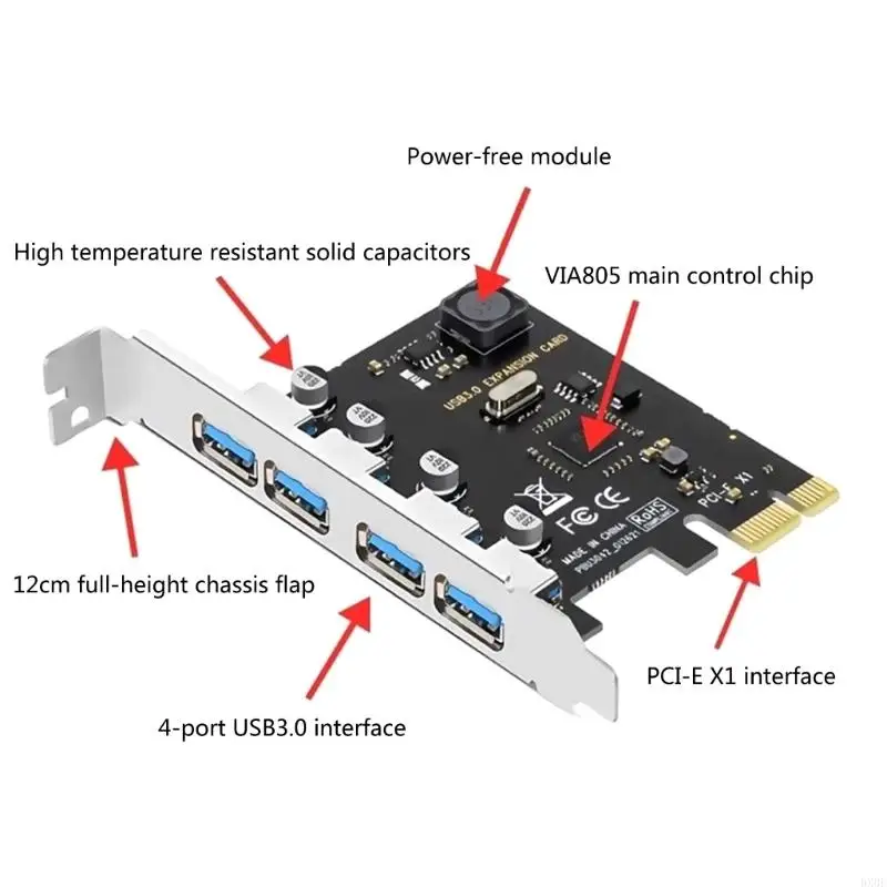 BX0E PCIE to USB 4 ��Ʈ PCIEXPRESS ����� ī�� PCIE3.0 ����ũž ��ǻ�� �� Ȯ�� ������ �ͽ��ٴ� ����