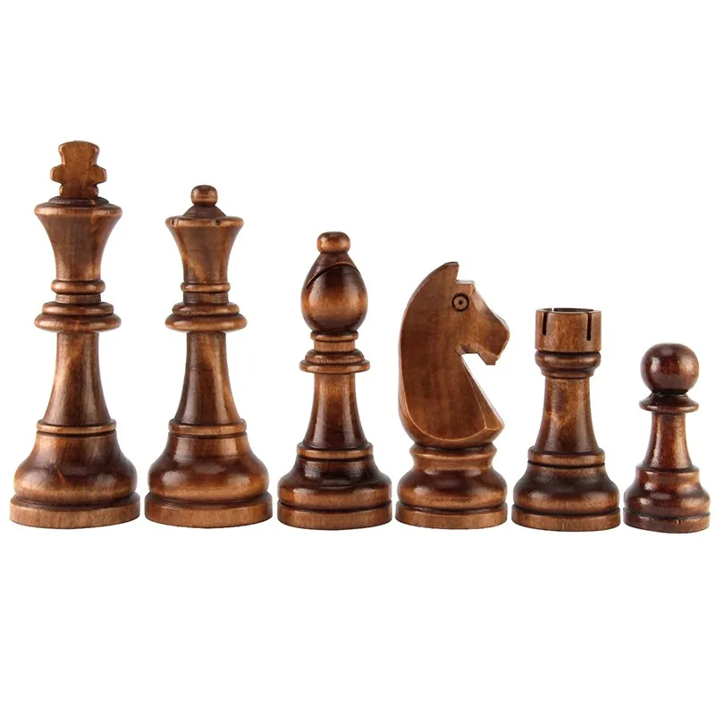Wooden Chess Pieces 32pcs Complete Chessmen International Word Chess Set Piece Entertainment Accessories