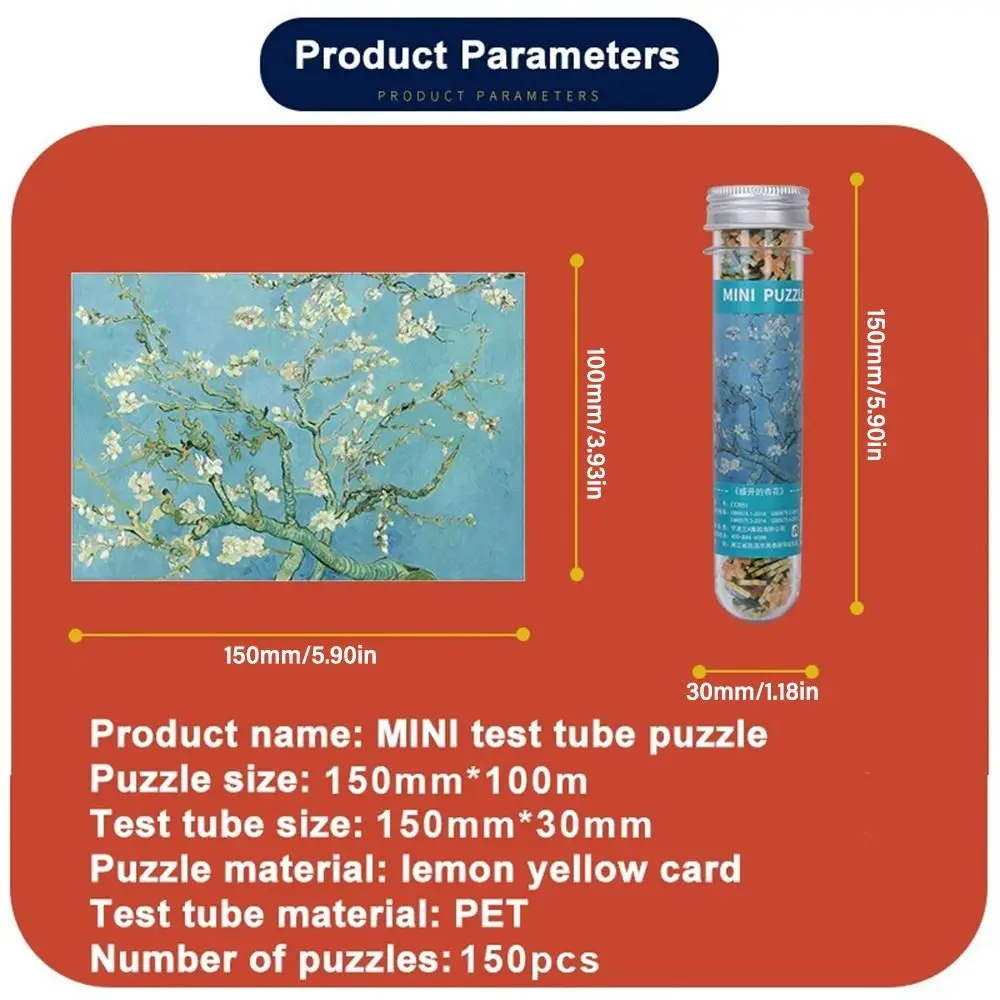 Cartoon Oil Painting Jigsaw Puzzles Mini Test Tube Puzzle Game