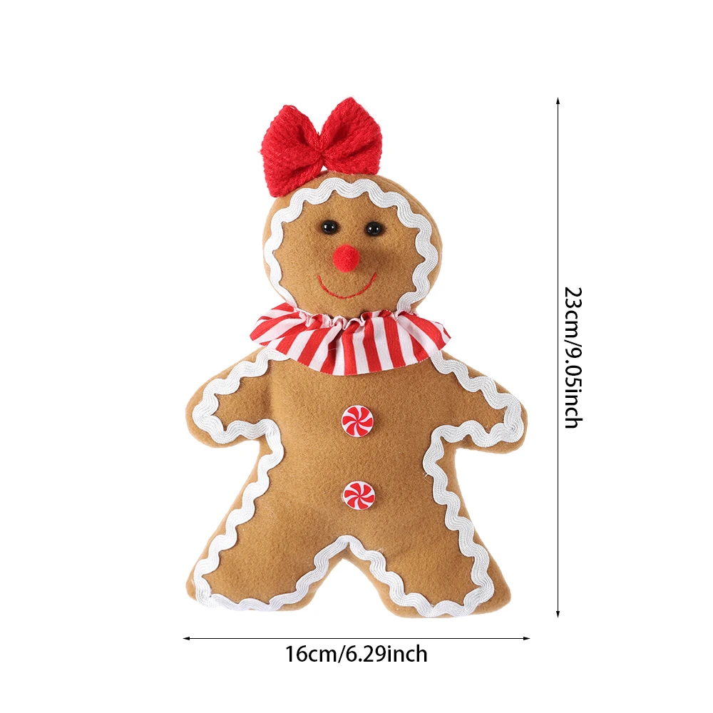 Mini Peluche Oreiller Bonhomme De Pain D'épices De Noël - 17 Cm, Doux, Décoration Et Cadeau - 3