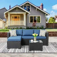 BestsellerBestsellerBestseller5 pieces patio furniture sets, wicker outdoor sectional furniture with glass table and cushions, r 2