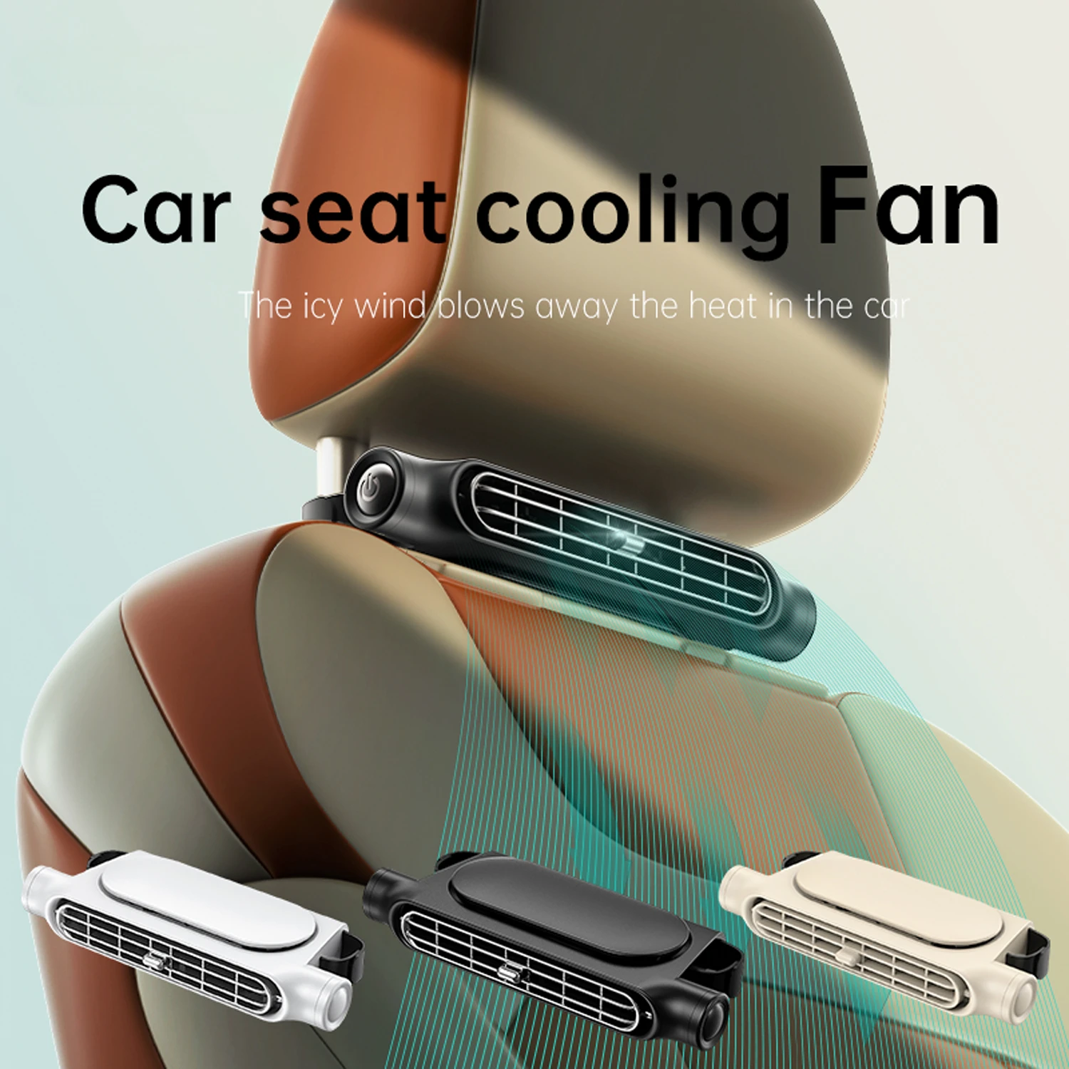 

Новинка 2024, 3-скоростной охлаждающий вентилятор на спинку сиденья автомобиля, USB-вентилятор, шейный кулер с вращением на 360 градусов для лета, автомобильные аксессуары