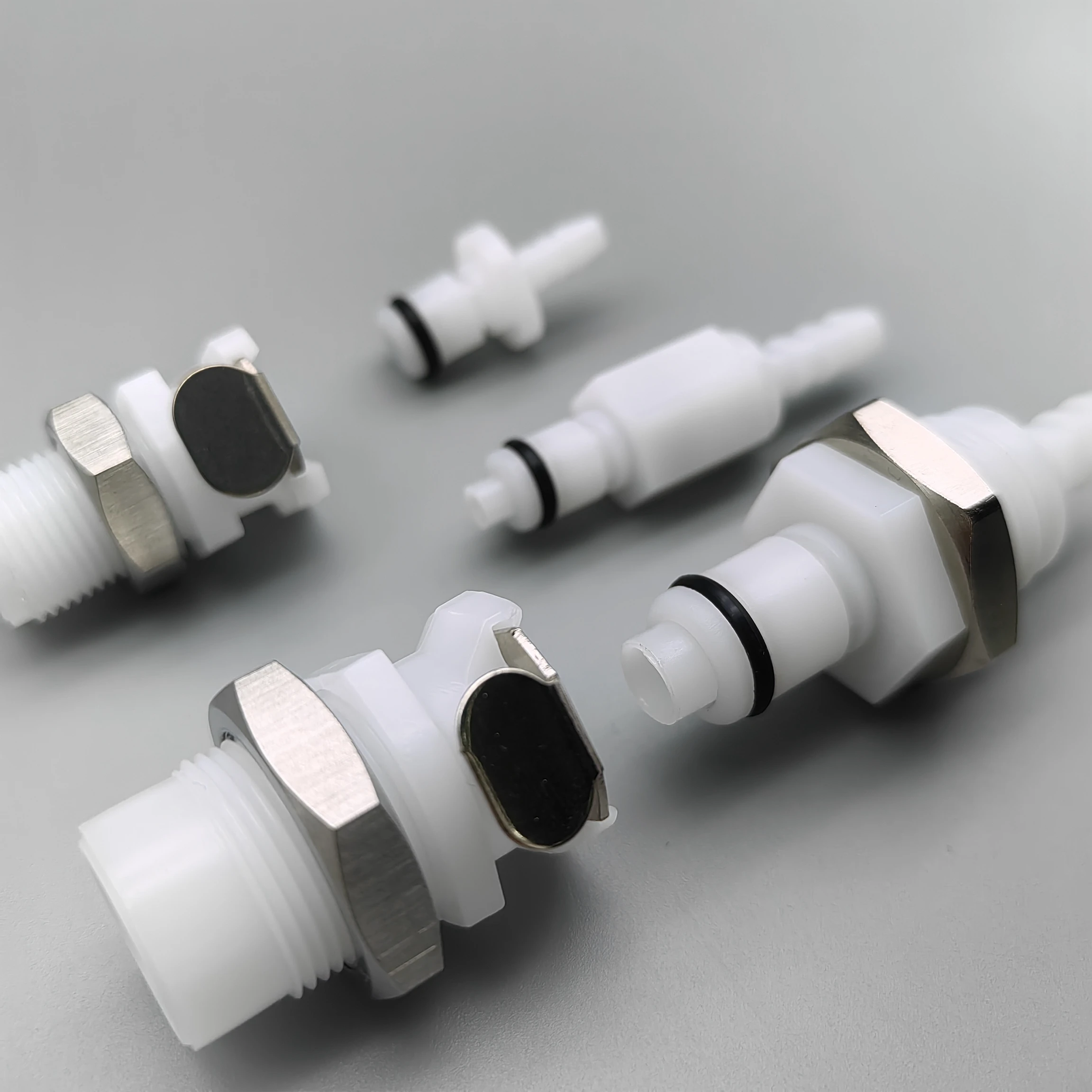 Small Diameter External Thread Inner Seat PLCD CPC Plastic Quick Connector Water Cooling Nozzle