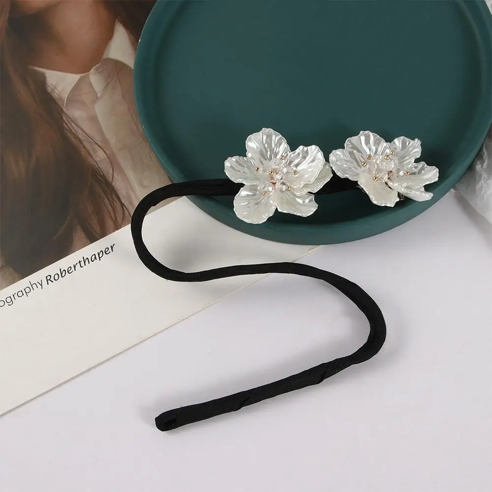 Girl Hair Styling Tool Hair Device Salon Shell flower Lazy Hair dish artifact Bow Pearl Hair Pin Braid Maintenance Bun Maker вставка navarti agatha inserto shell pearl 14x14 см