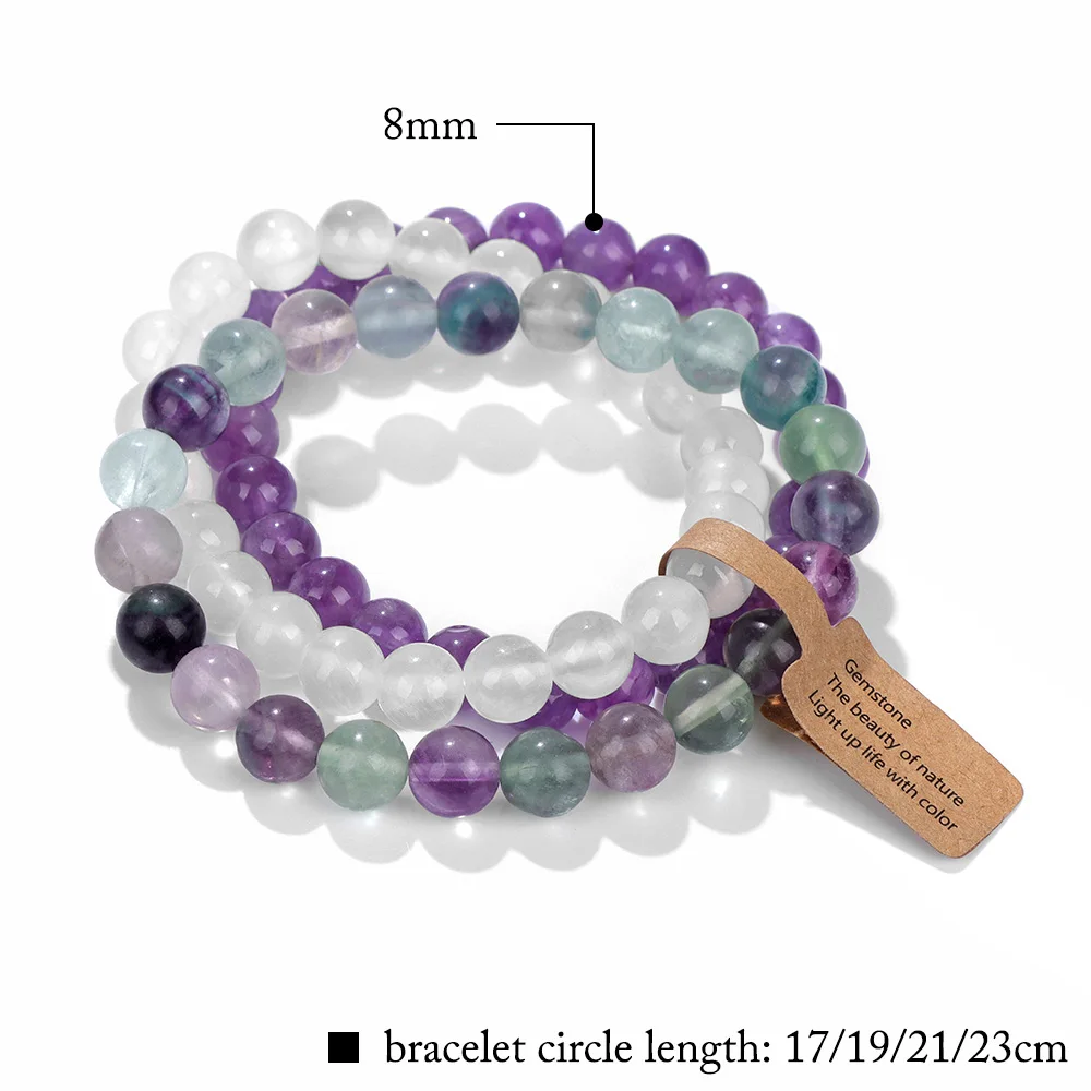 Natural Stone Bracelet 3PCS Rose Quartzs Opal Turquoises