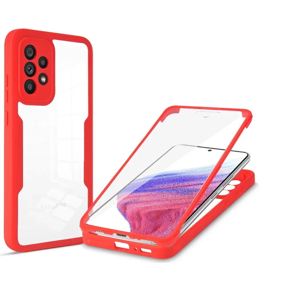 Crystal-Clear 360° Protection Case with Soft Front Film Cover