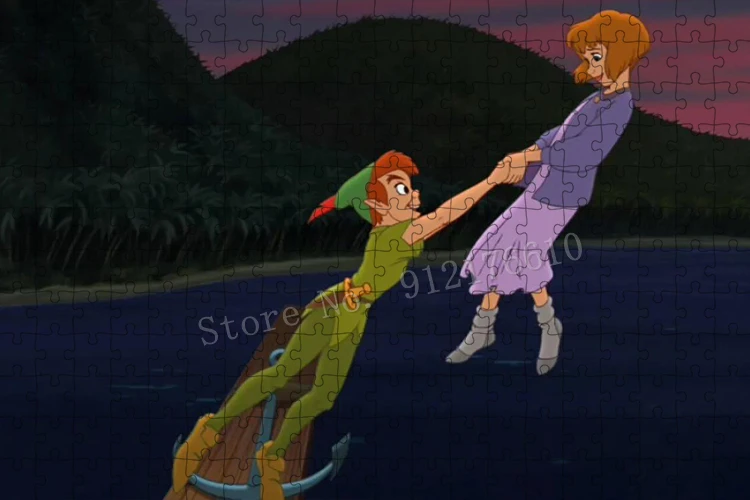 Puzzle Peter Pan et Tinker Bell, grande série de dessins animés, pour  adultes, jouets éducatifs, cadeaux - AliExpress