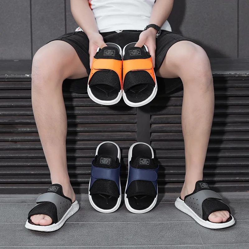 

Men's Sandals Summer Breathable Open Toe Slippers Outdoor Non Slip Beach Sport Footwear Fashion Slides Men Mesh slippers