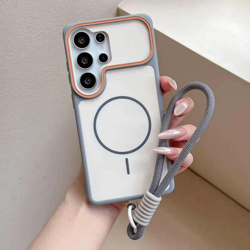 Liquid Silicone Magnetic Lanyard Phone Case - Portable Shock Resistant Protective Cover