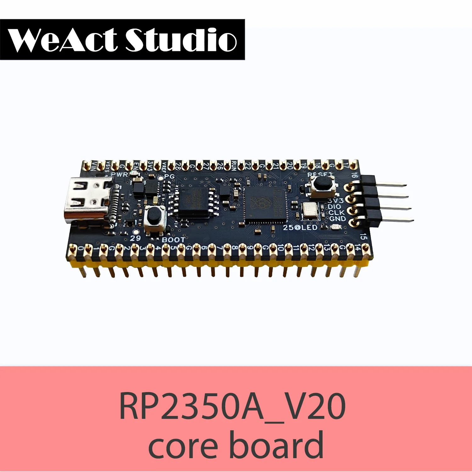 WeAct RP2350A_V20 Completely replace the original PICO2 Raspberry Pi RP2350 RISC-V Hazard3 520KByte SRAM 4or16MByte QSPI Flas 4