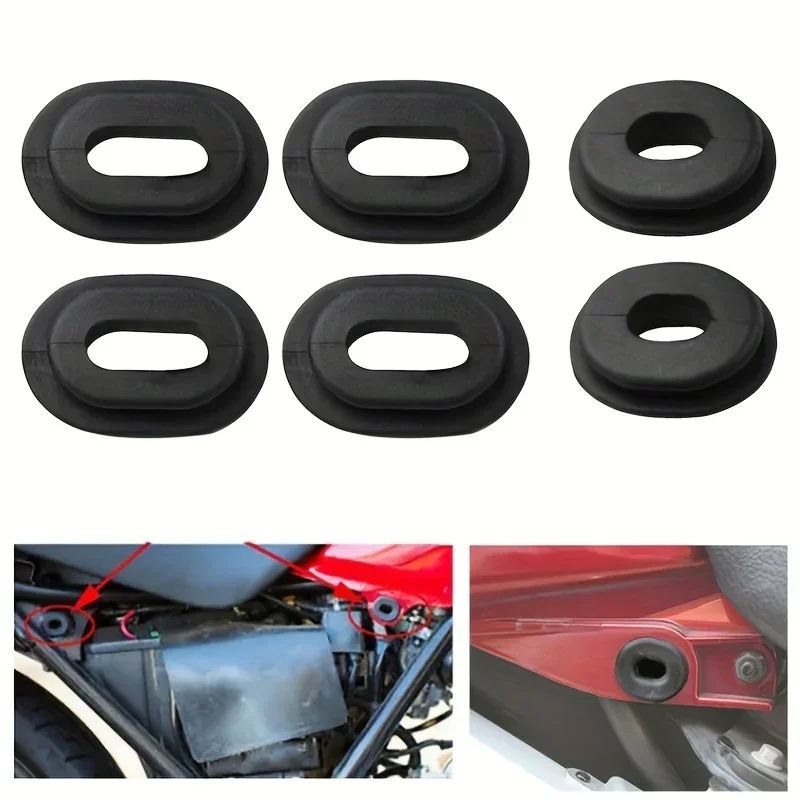 Black Rubber Motorcycle Side Cover Grommet Set for Honda