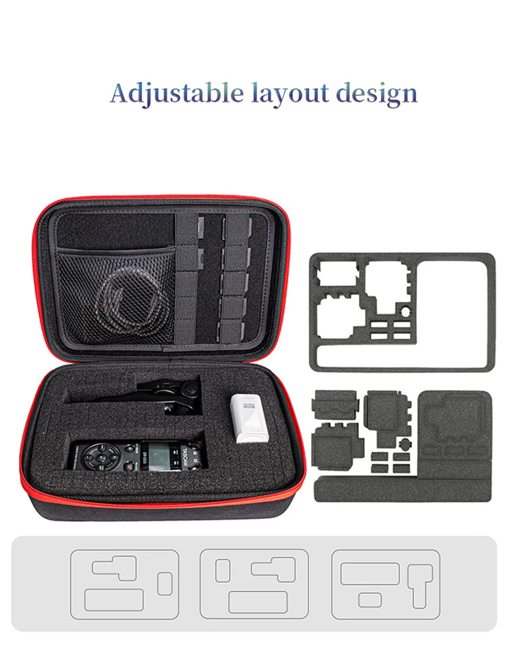 Hard EVA Storage Bags for ZOOM H1N H4N H5 H6E H8 Digital Voice Recorder Protect Box Portable Travel Carrying Case