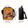 1Pc Boy Cute Capybara Printed Insulated Lunch Bag Large Capacity Party Picnic Camping Beach Bag Waterproof And Leakproof Handbag 4