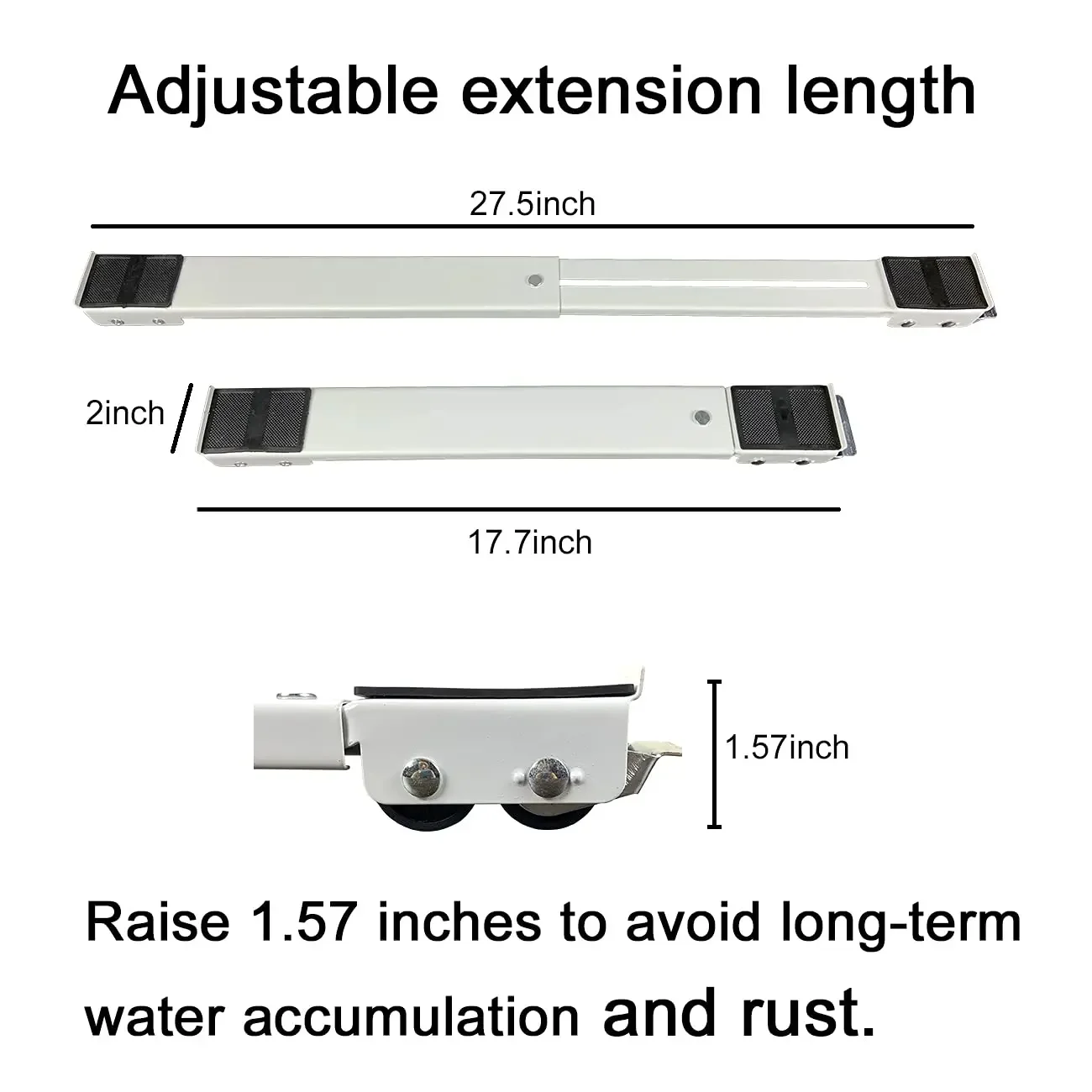 Washing Machine Refrigerator Movable Raised Base Mobile Roller Bracket Wheel Bathroom Kitchen Appliance Stand