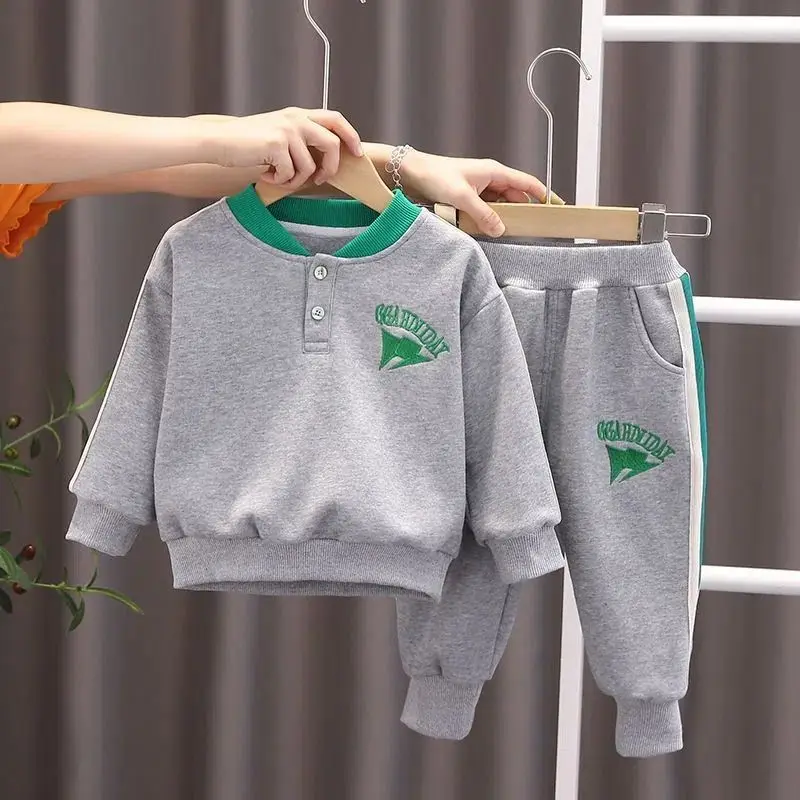 

Fashion Children Clothes Spring Autumn Baby Girls Clothing Set Boys Cotton Hooded T-Shirt Pants 2Pcs Sets Casual Kids Tracksuits