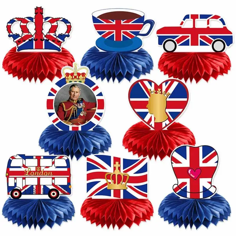

Coronation Charles III Decorations King Charles III Coronation Flags Party Decorations 8Pcs King Charles Coronation Souvenir
