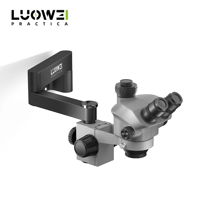 

LUOWEI WCI3 7-50X Microscope Wall Mount Swing Arm High-definition continuous zoom microscope Fingerprint flying wire Phone PCB