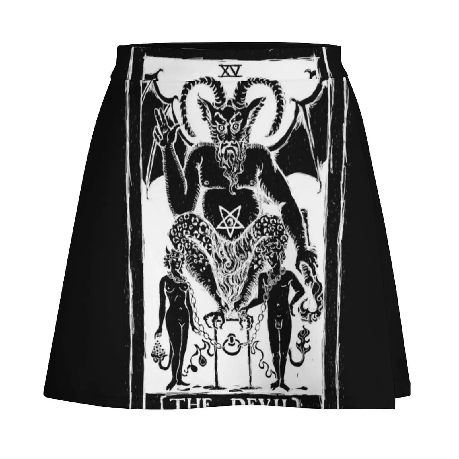 The Devil Tarot card by Shayne of the Dead Mini Skirt Summer women's clothing Miniskirt chic and elegant woman skirt
