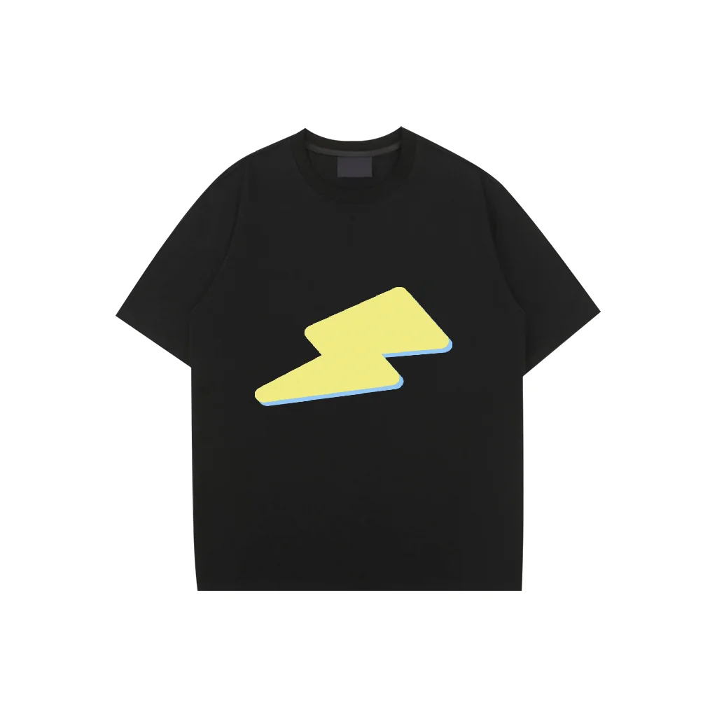 

Printed men's cotton T-shirt Clothing Hip Hop Short sleeve Thunder fashion loose top New style men's T-shirt West Coast