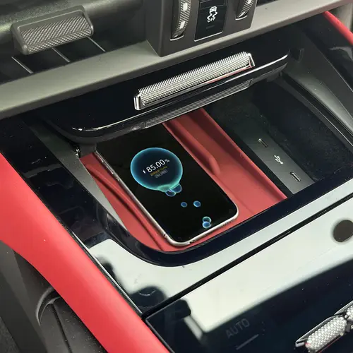 For Porsche Cayenne 2024 2025 2026 Silicone Car Wireless Charging Pads Center Console Organizer Cup Holder Insert Accessories - Image 2