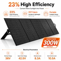 Panneau solaire pliable et portable, chargeur solaire monocristallin étanche pour générateur solaire, vie en camping-car, alimentation hors réseau en extérieur. 4