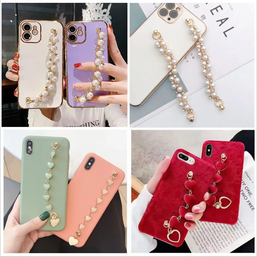 Elegant Rhinestone Beaded Phone Lanyard and Charm Accessory